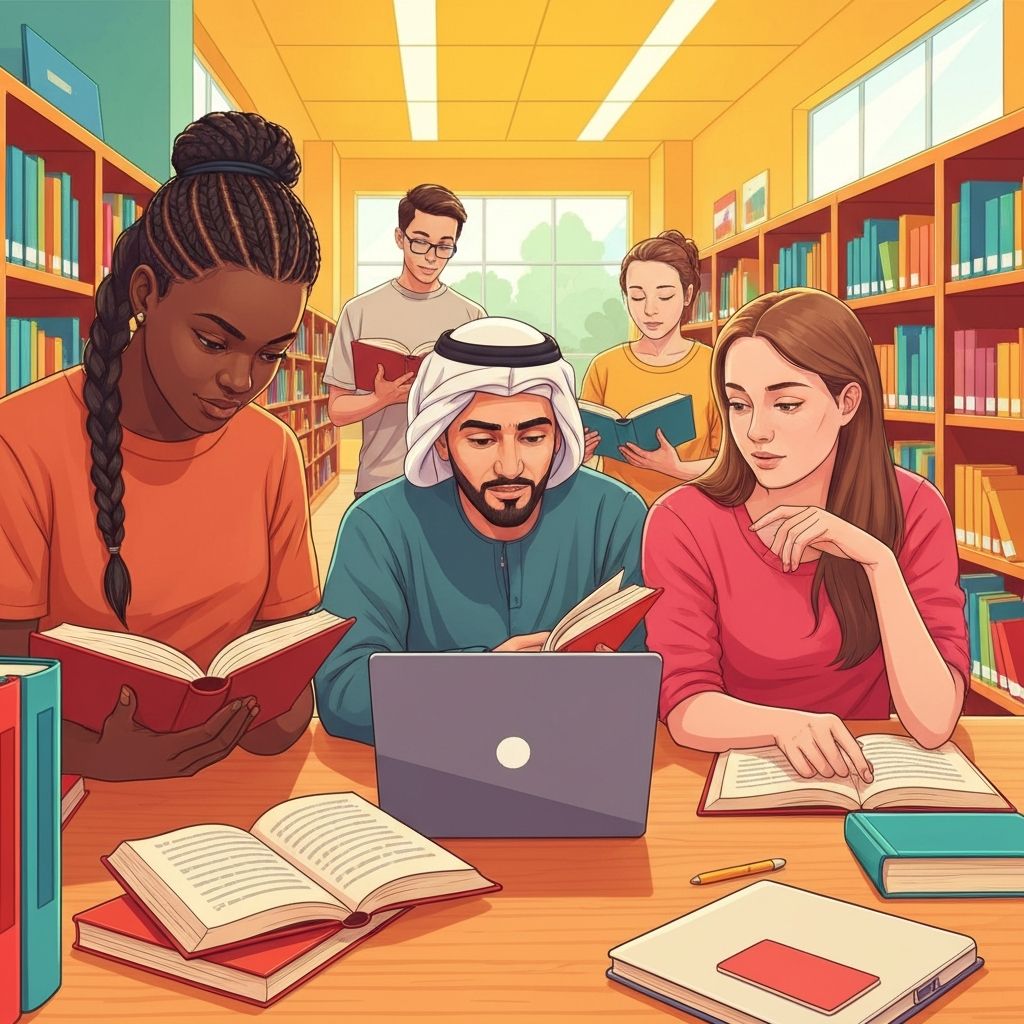 Students studying together